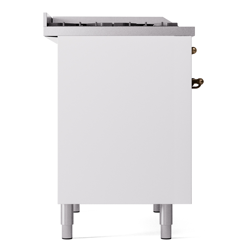 ILVE UPD40FNMPWHB Nostalgie II 40" Dual Fuel Range, left side view