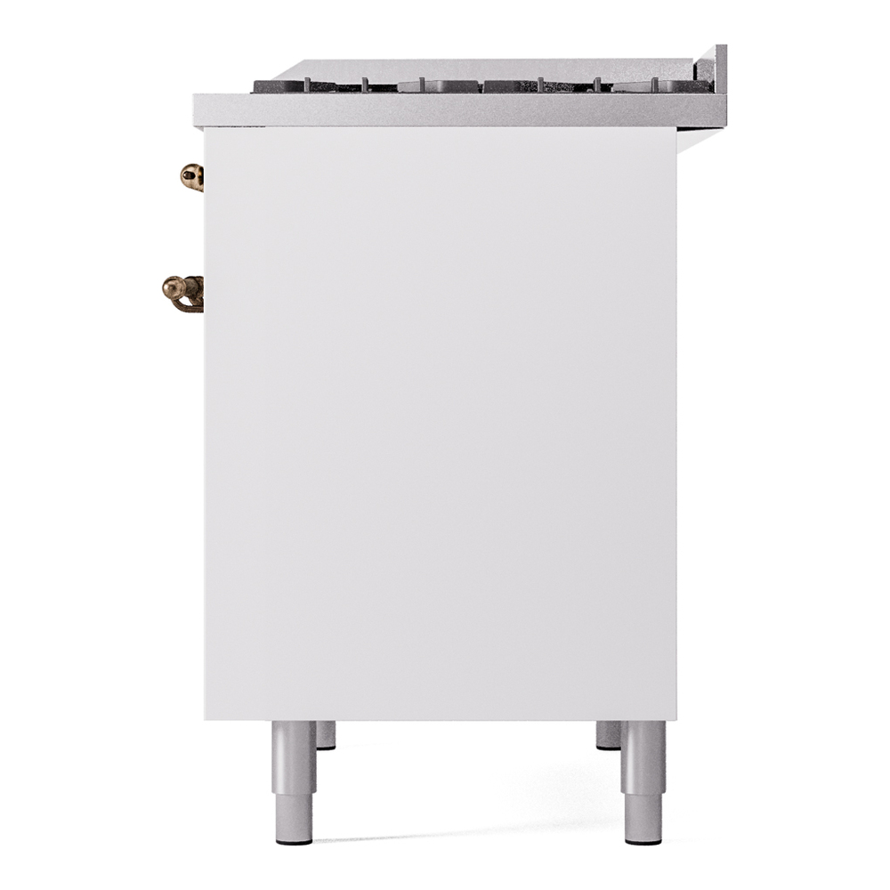ILVE UPD40FNMPWHB Nostalgie II 40" Dual Fuel Range, right side view