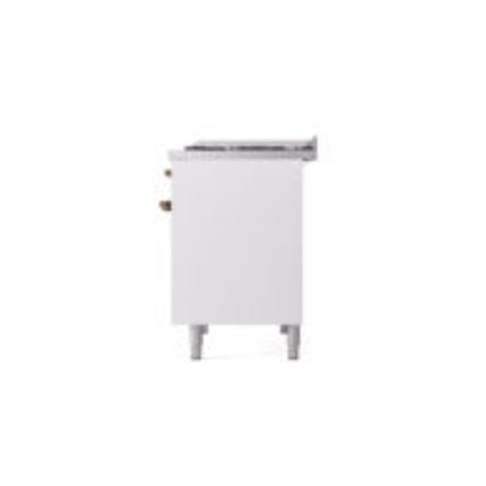 ILVE UPD40FNMPWHB Nostalgie II 40" Dual Fuel Range, right side view