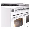 ILVE UPD40FNMPWHCLP Nostalgie II 40" Dual Fuel Range, details