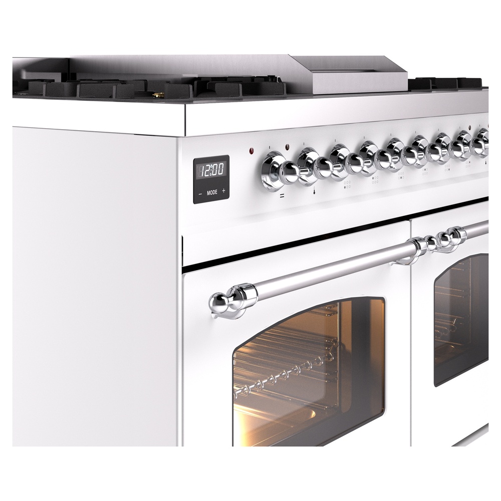 ILVE UPD40FNMPWHCLP Nostalgie II 40" Dual Fuel Range, details