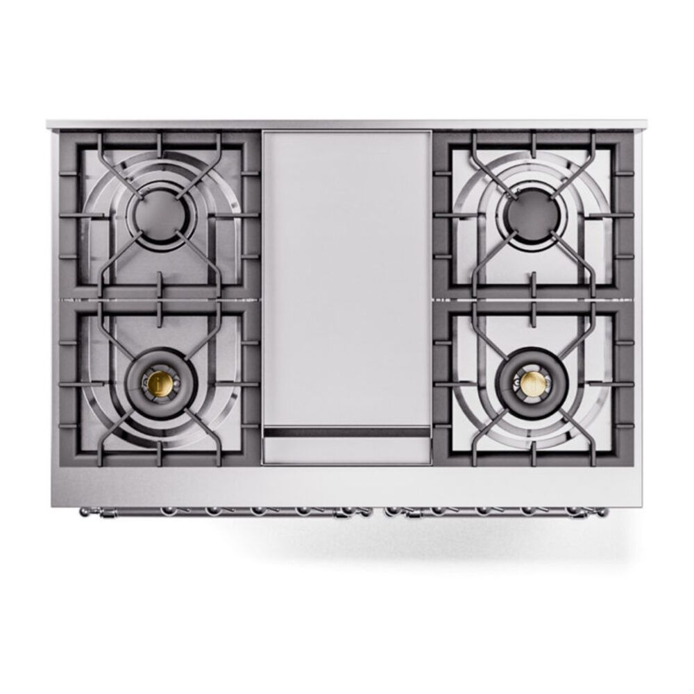 ILVE UPD40FNMPWHCLP Nostalgie II 40" Dual Fuel Range, top view