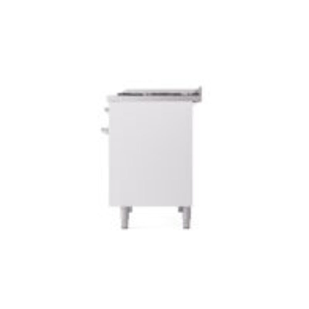 ILVE UPD40FNMPWHCLP Nostalgie II 40" Dual Fuel Range, right side view