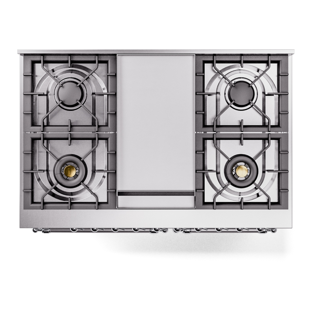ILVE UPD40FNMPWHC Nostalgie II 40" Dual Fuel Range, top view