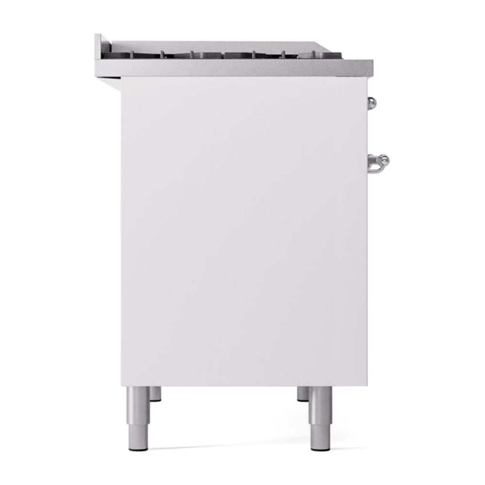 ILVE UPD40FNMPWHC Nostalgie II 40" Dual Fuel Range, left side view