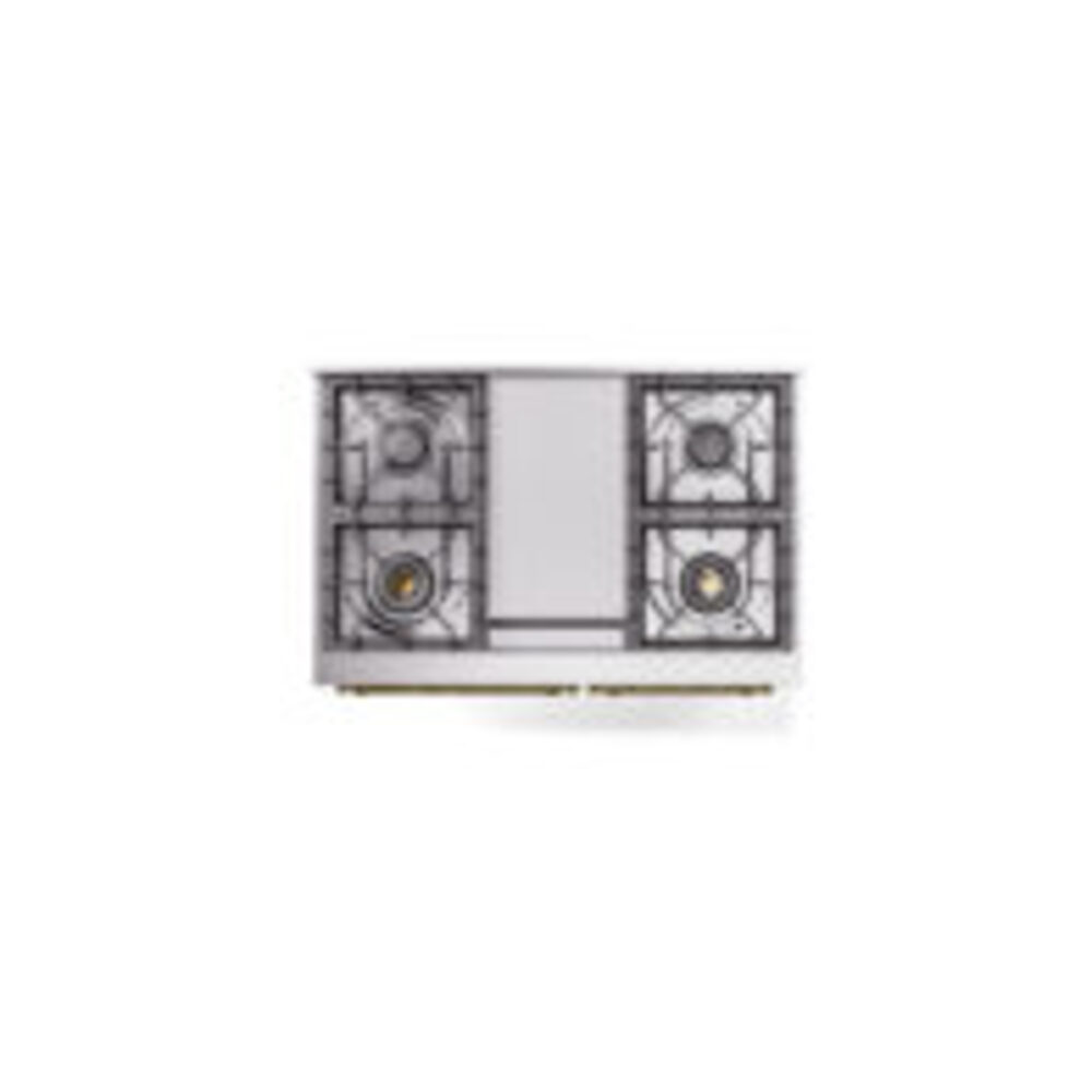 ILVE UPD40FNMPWHGLP Nostalgie II 40" Dual Fuel Range, top view