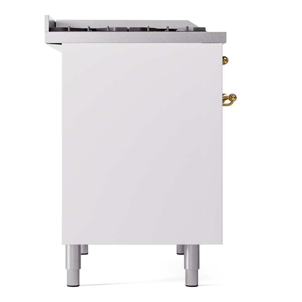 ILVE UPD40FNMPWHG Nostalgie II 40" Dual Fuel Range, left side view