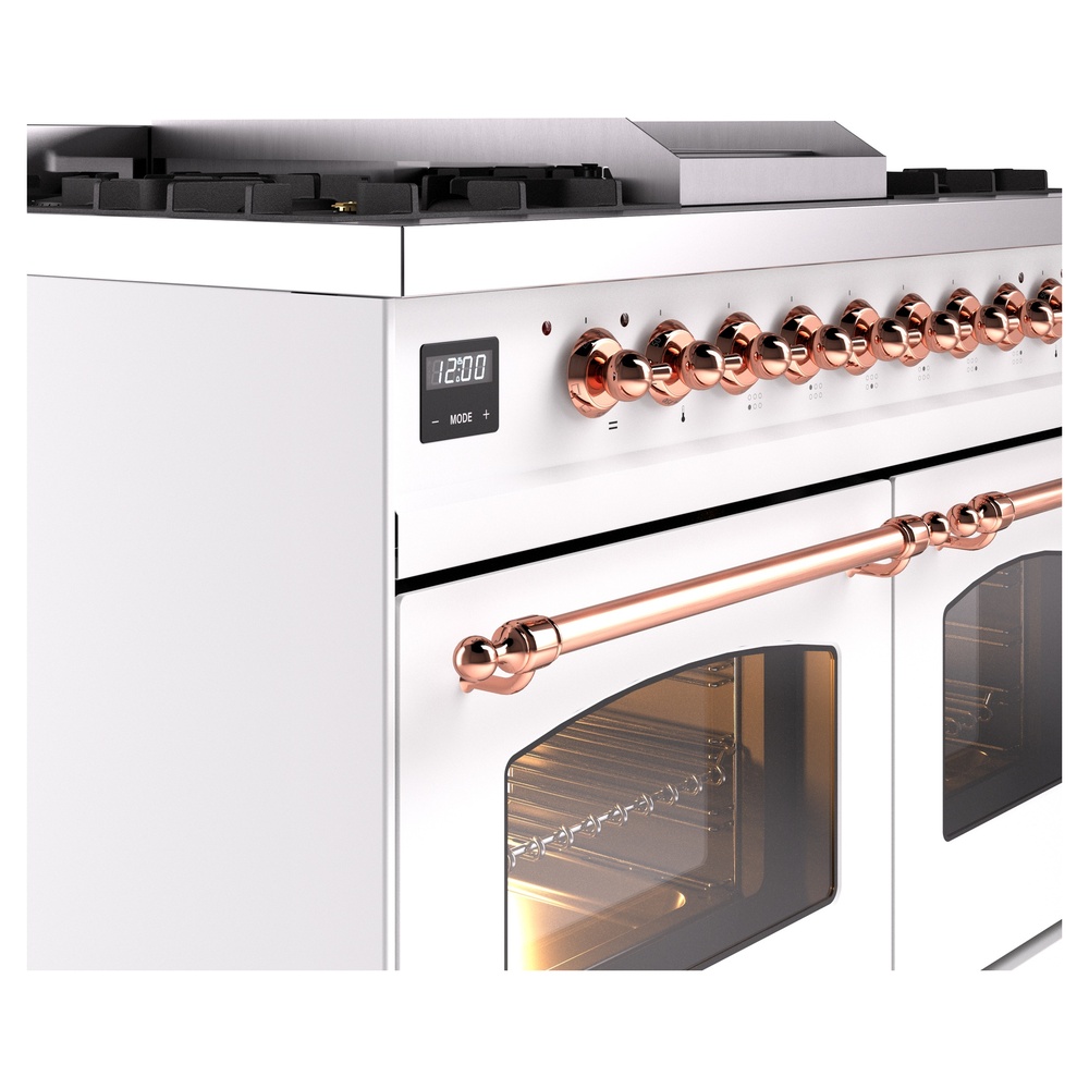 ILVE UPD40FNMPWHPLP Nostalgie II 40" Dual Fuel Range, details