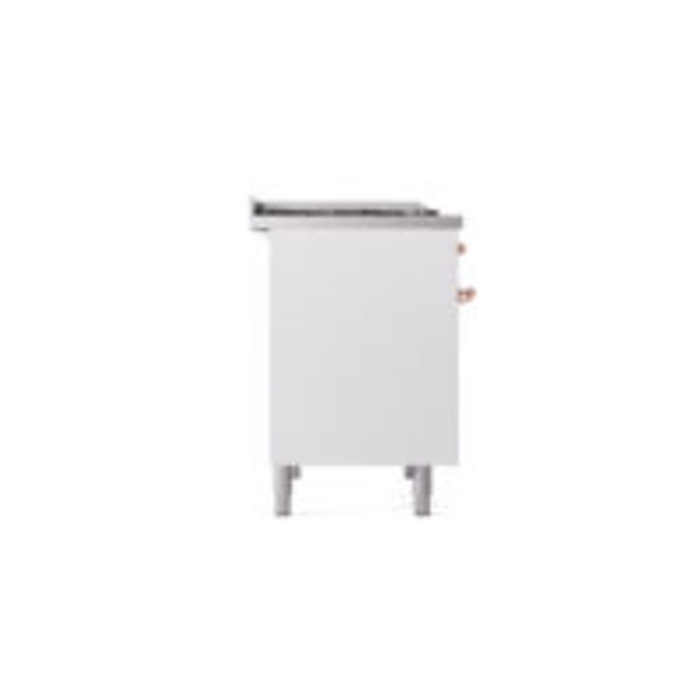 ILVE UPD40FNMPWHPLP Nostalgie II 40" Dual Fuel Range, left side view