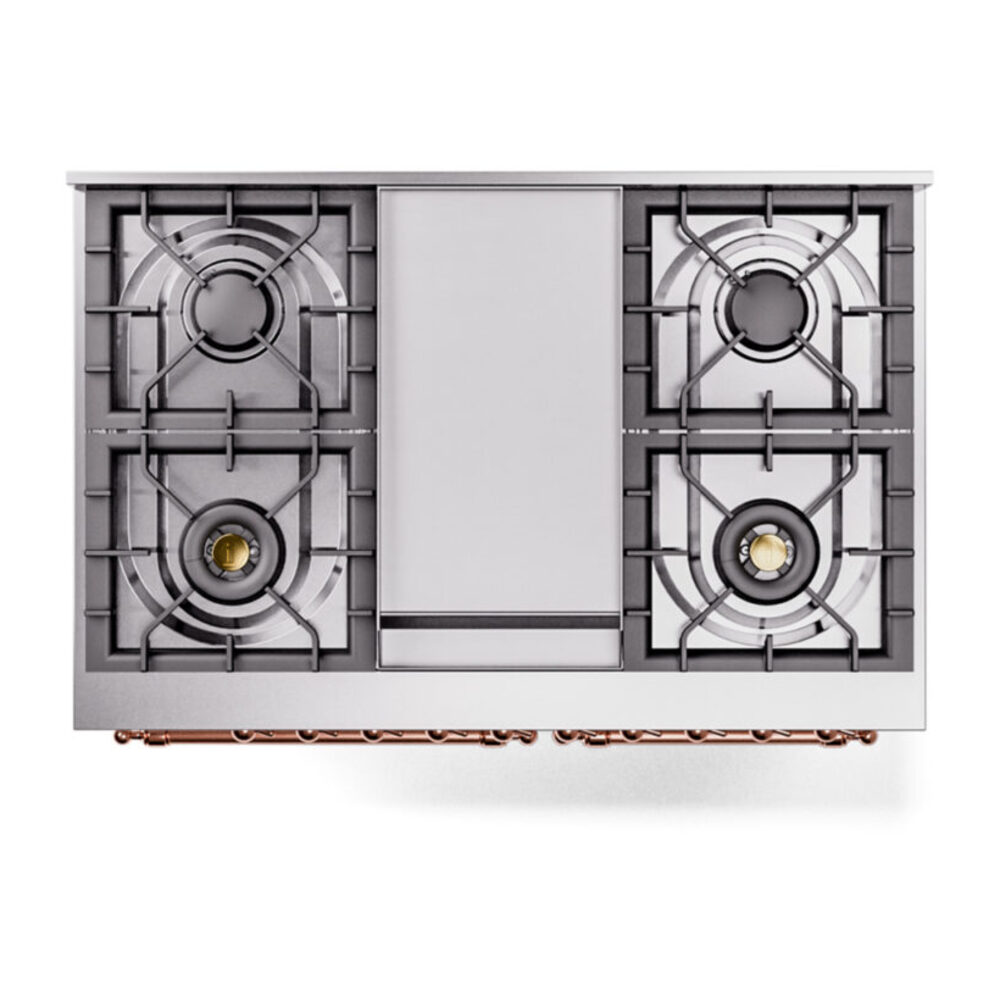 ILVE UPD40FNMPWHP Nostalgie II 40" Dual Fuel Range, top view