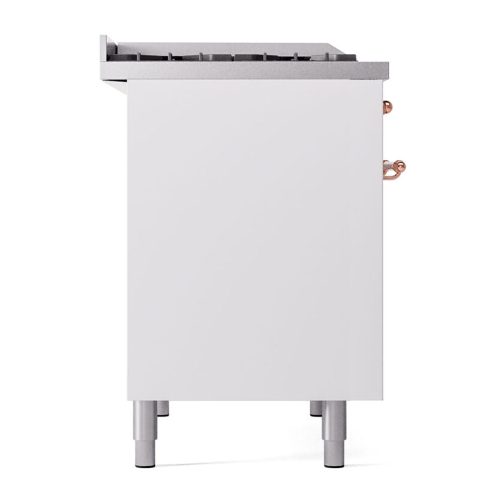 ILVE UPD40FNMPWHP Nostalgie II 40" Dual Fuel Range, left side view