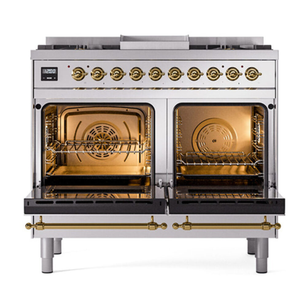 ILVE_UPD40FQNMPSSG_Nostalgie_II_oven_door_opened