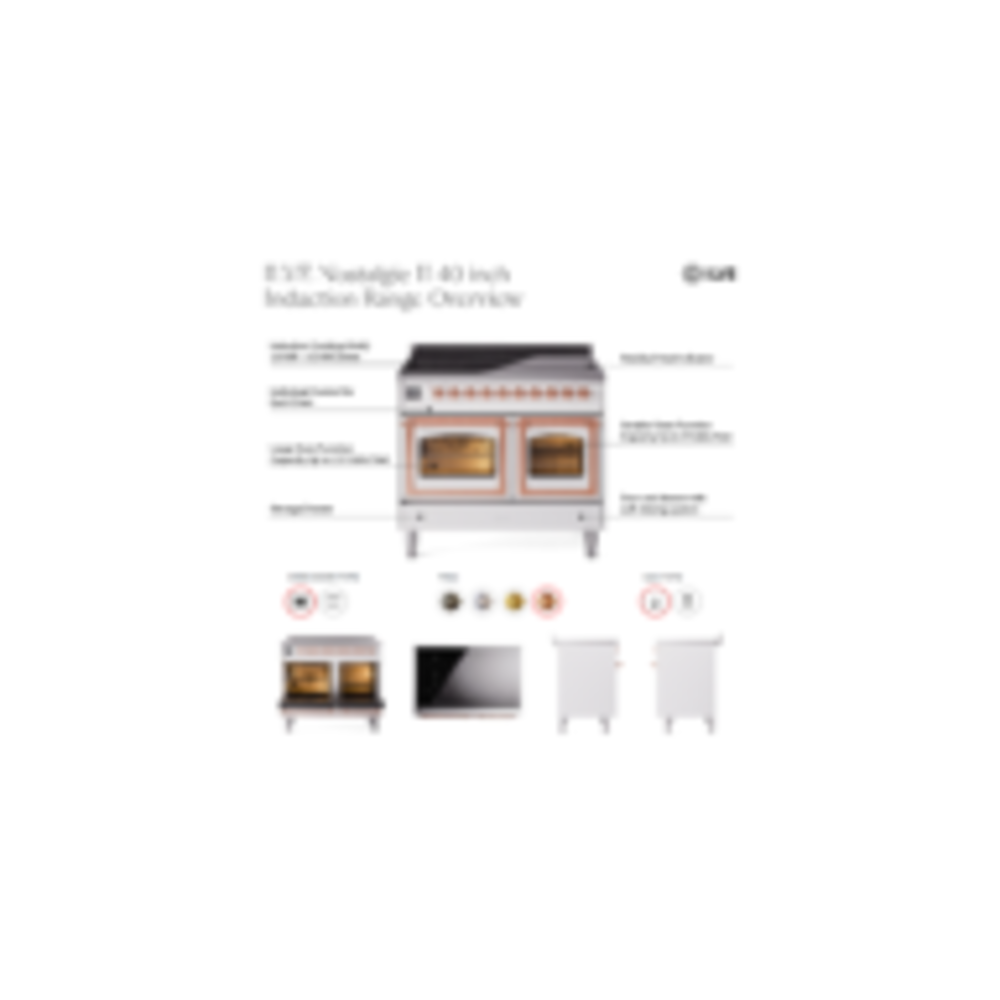 ILVE UPDI406NMP Nostalgie II 40 inch Induction Range with 6 Elements