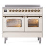 ILVE Nostalgie II 40" UPDI406NMPAWB Induction Range, front view