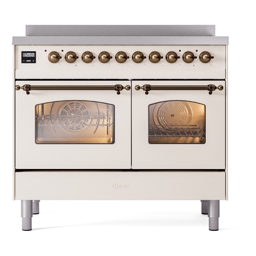 ILVE Nostalgie II 40" UPDI406NMPAWB Induction Range, front view