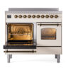 ILVE Nostalgie II 40" UPDI406NMPAWB Induction Range, main oven door opened
