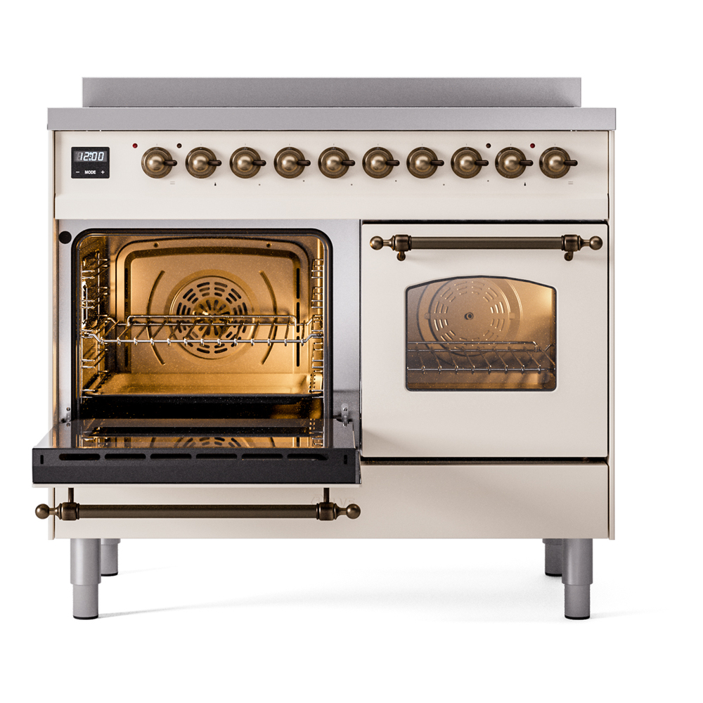 ILVE Nostalgie II 40" UPDI406NMPAWB Induction Range, main oven door opened