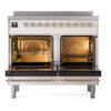 ILVE Nostalgie II 40" UPDI406NMPAWC Induction Range, oven doors opened