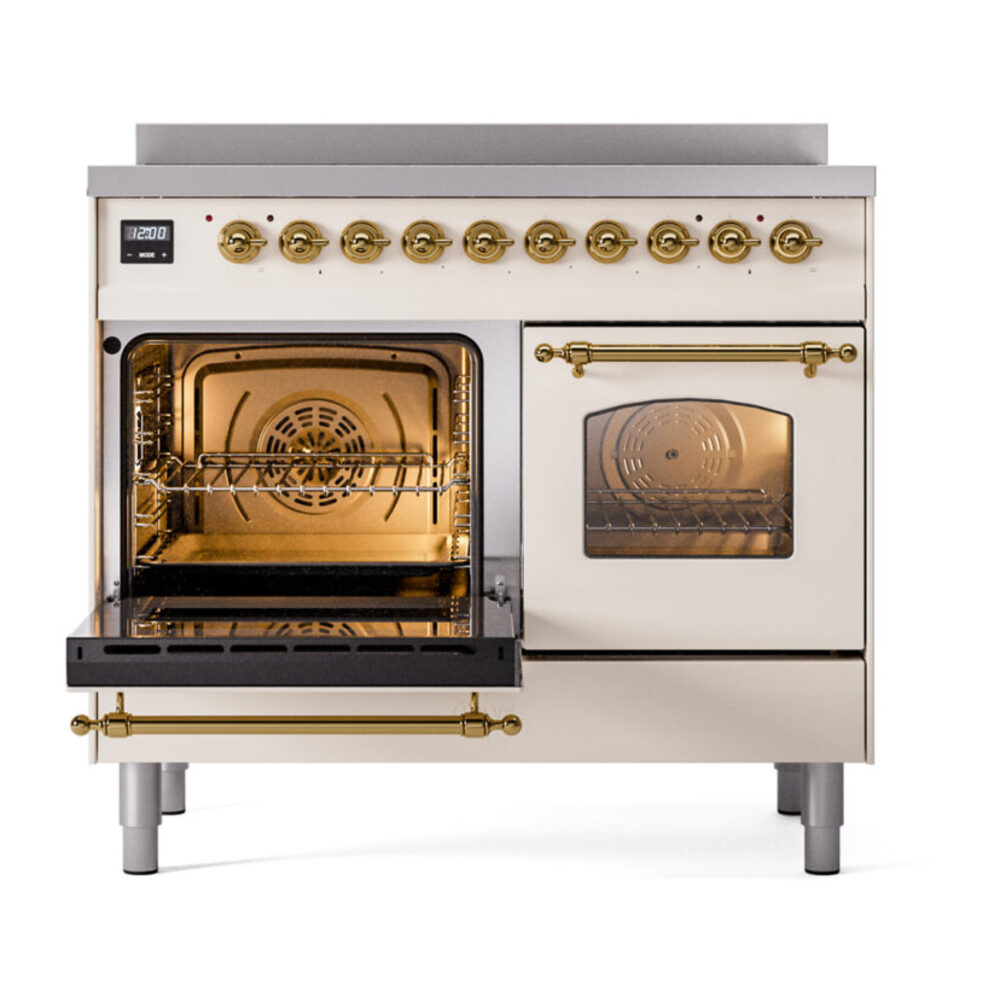 ILVE Nostalgie II 40" UPDI406NMPAWG Induction Range, main oven door opened