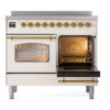 ILVE Nostalgie II 40" UPDI406NMPAWG Induction Range, side oven door opened
