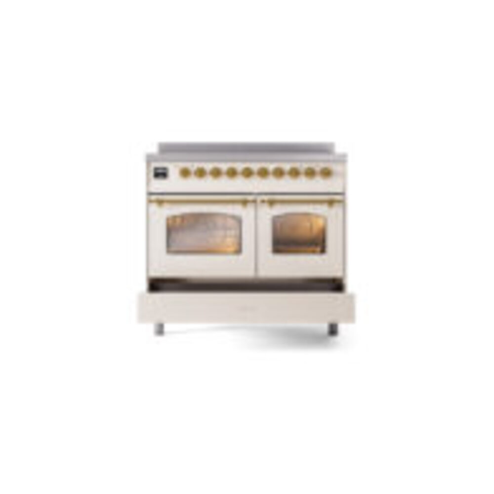 ILVE Nostalgie II 40" UPDI406NMPAWG Induction Range, drawer opened