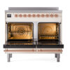 ILVE Nostalgie II 40" UPDI406NMPAWP Induction Range, oven doors opened