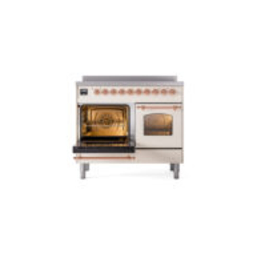ILVE Nostalgie II 40" UPDI406NMPAWP Induction Range, main oven door opened