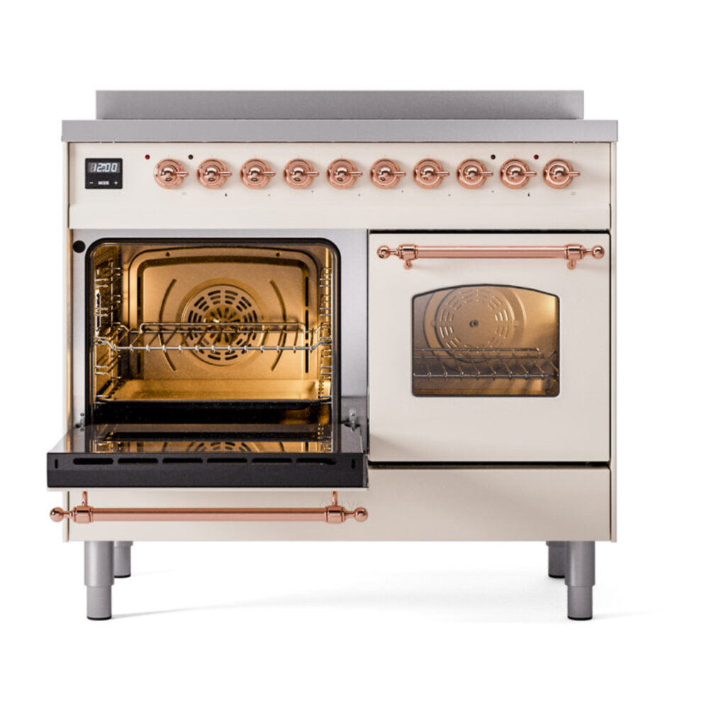 ILVE Nostalgie II 40" UPDI406NMPAWP Induction Range, main oven door opened