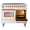 ILVE Nostalgie II 40" UPDI406NMPAWP Induction Range, side oven door opened