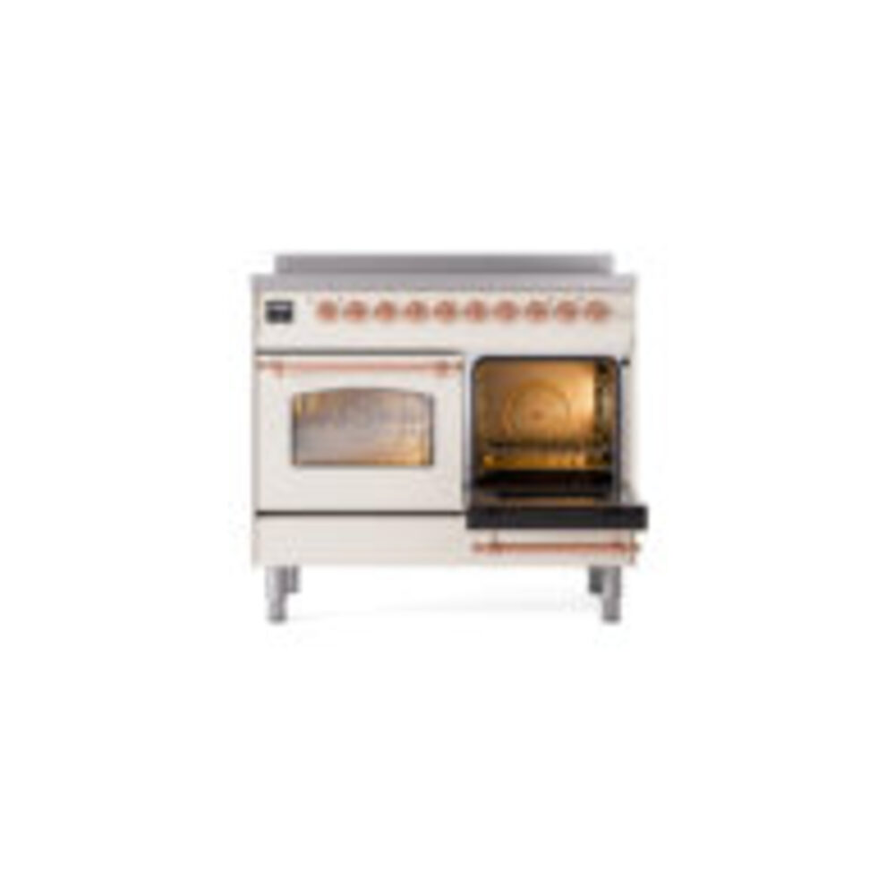 ILVE Nostalgie II 40" UPDI406NMPAWP Induction Range, side oven door opened