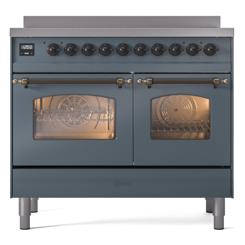 ILVE Nostalgie II 40" UPDI406NMPBGB Induction Range, front view
