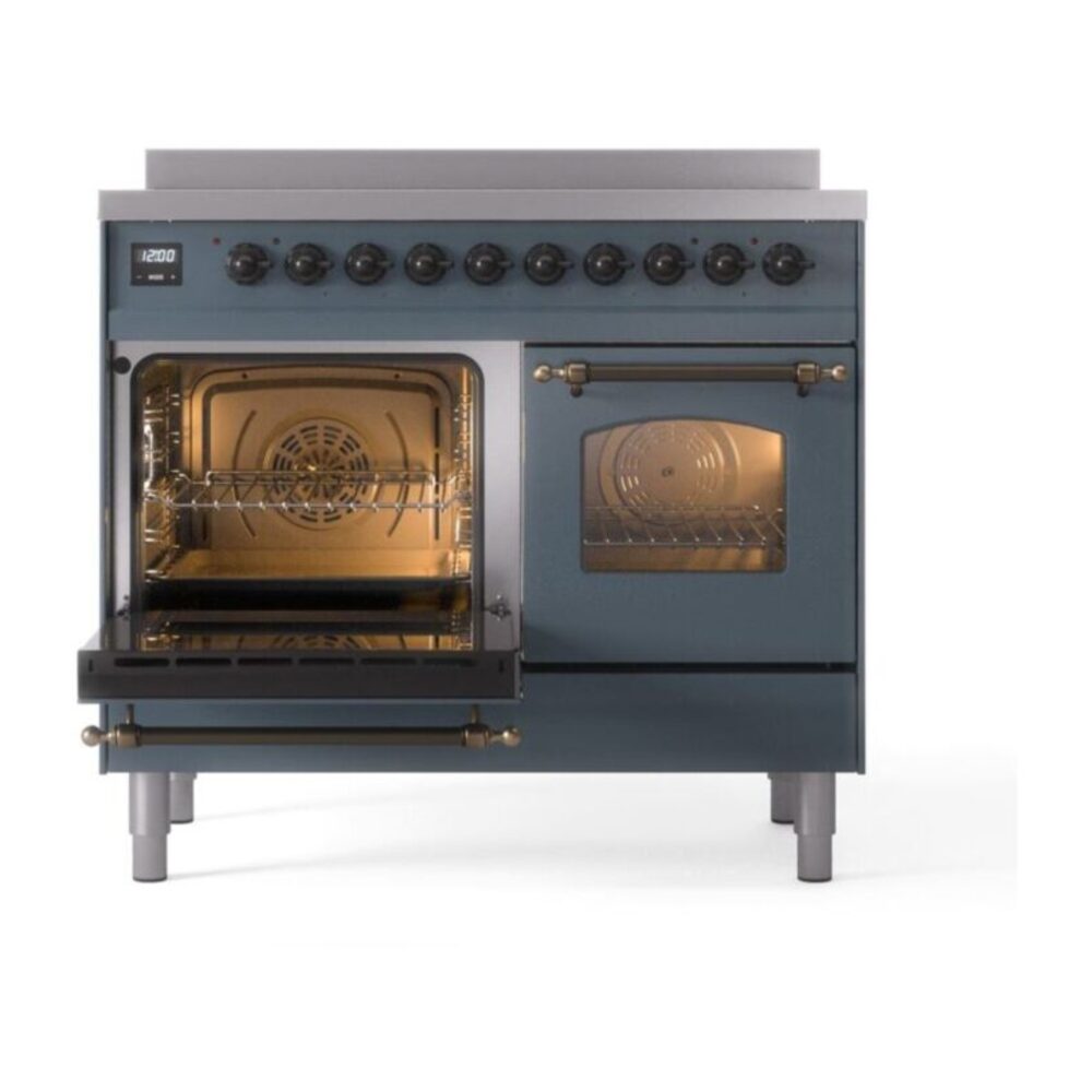 ILVE Nostalgie II 40" UPDI406NMPBGB Induction Range, main oven door opened