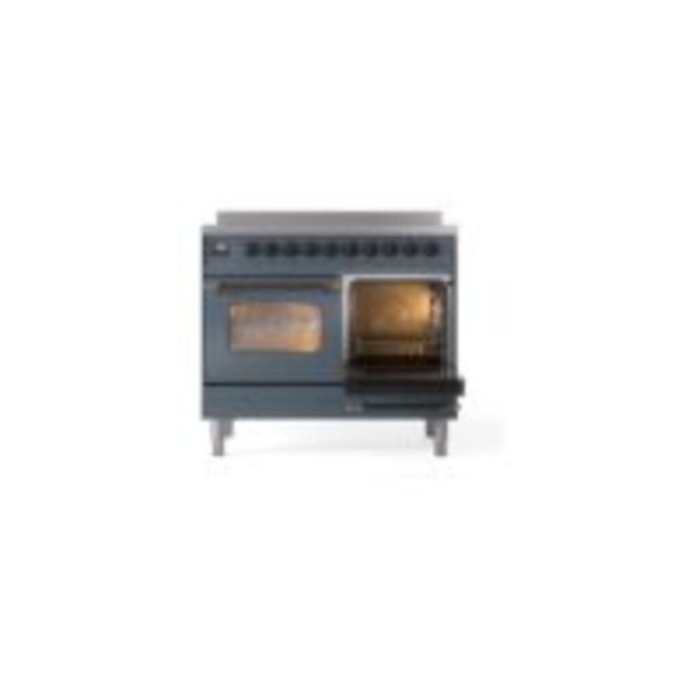 ILVE Nostalgie II 40" UPDI406NMPBGB Induction Range, side oven door opened