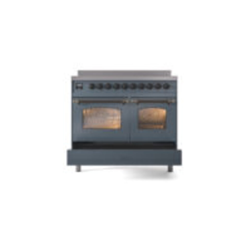 ILVE Nostalgie II 40" UPDI406NMPBGB Induction Range, drawer opened