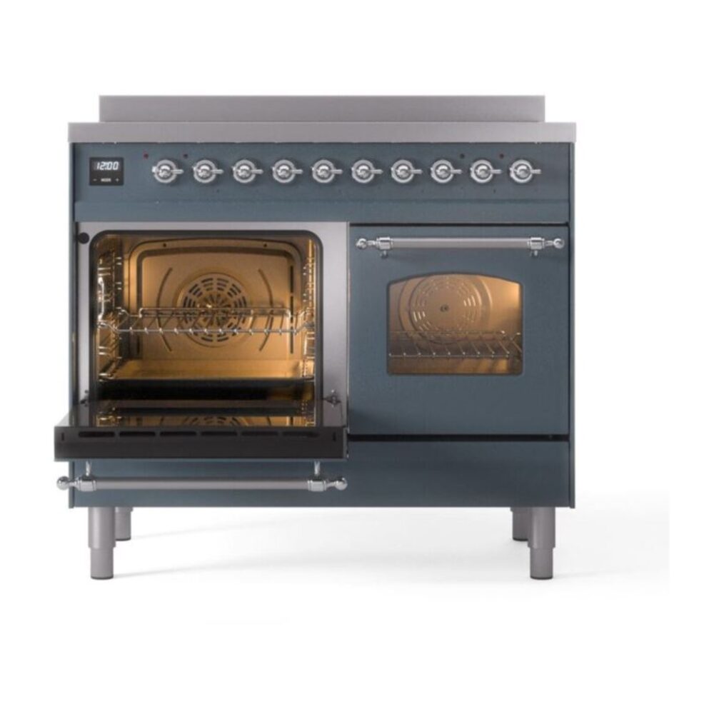 ILVE Nostalgie II 40" UPDI406NMPBGC Induction Range, main oven door opened