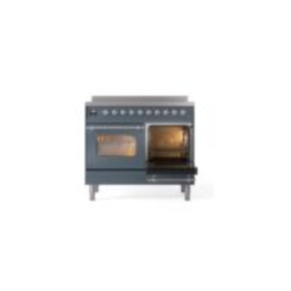 ILVE Nostalgie II 40" UPDI406NMPBGC Induction Range, side oven door opened