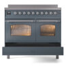 ILVE Nostalgie II 40" UPDI406NMPBGC Induction Range, drawer opened