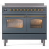 ILVE Nostalgie II 40" UPDI406NMPBGG Induction Range, front view