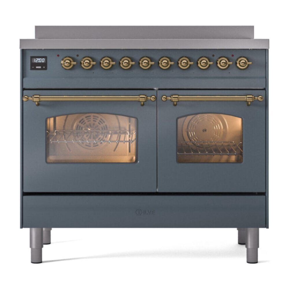 ILVE Nostalgie II 40" UPDI406NMPBGG Induction Range, front view