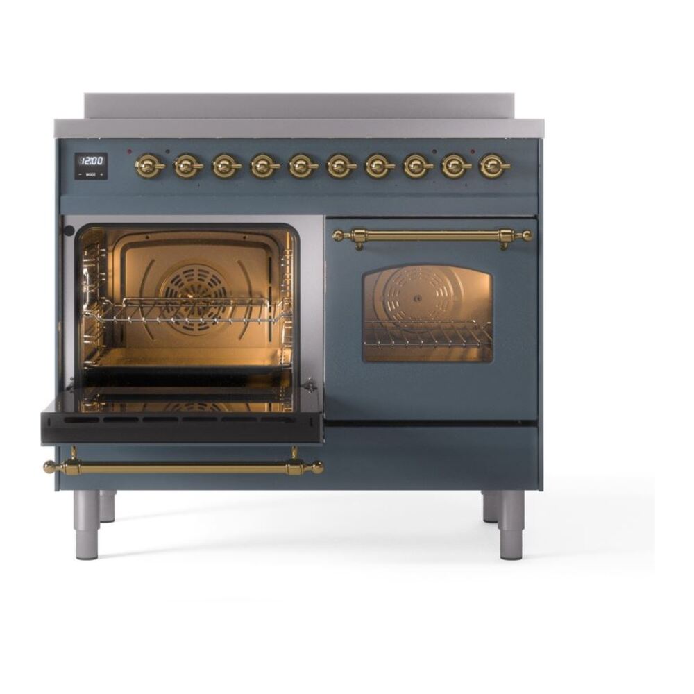 ILVE Nostalgie II 40" UPDI406NMPBGG Induction Range, main oven door opened
