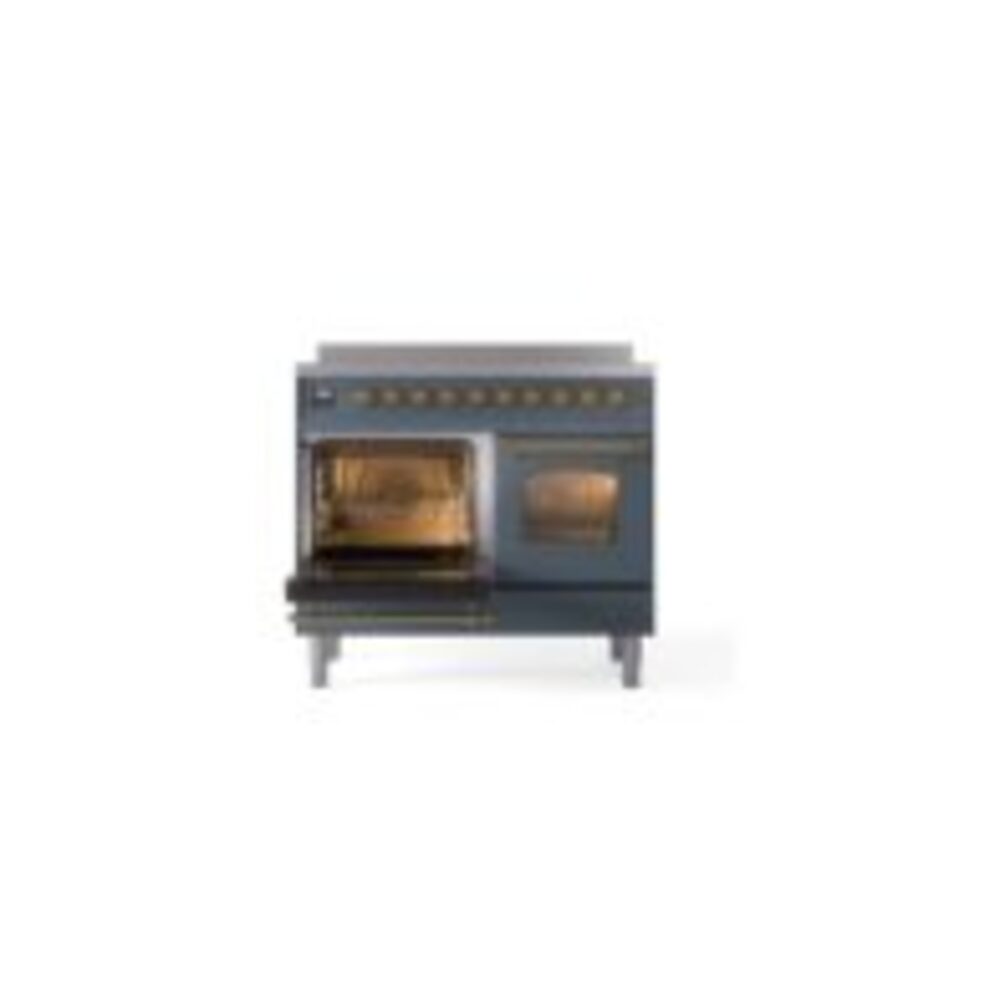 ILVE Nostalgie II 40" UPDI406NMPBGG Induction Range, main oven door opened