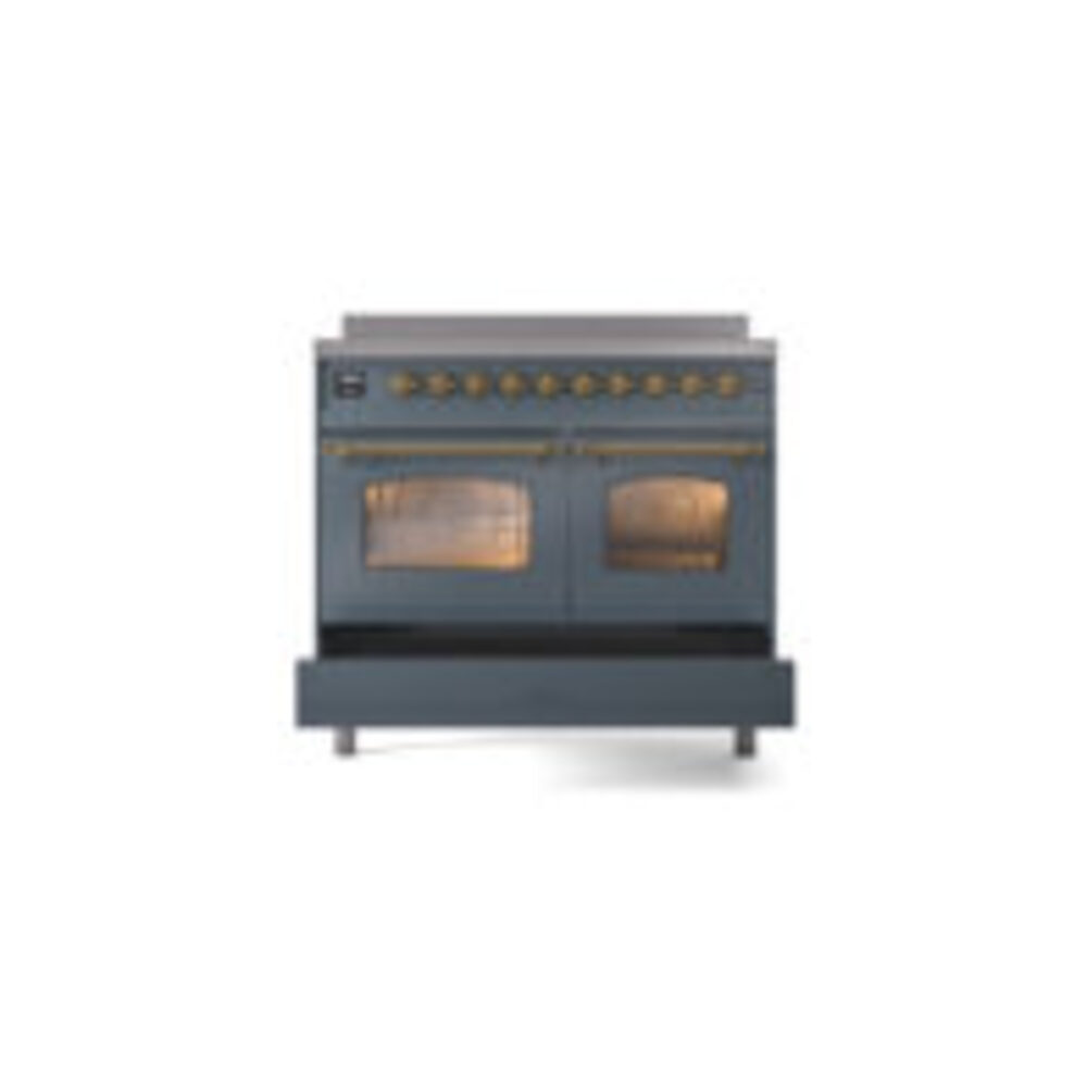 ILVE Nostalgie II 40" UPDI406NMPBGG Induction Range, drawer opened