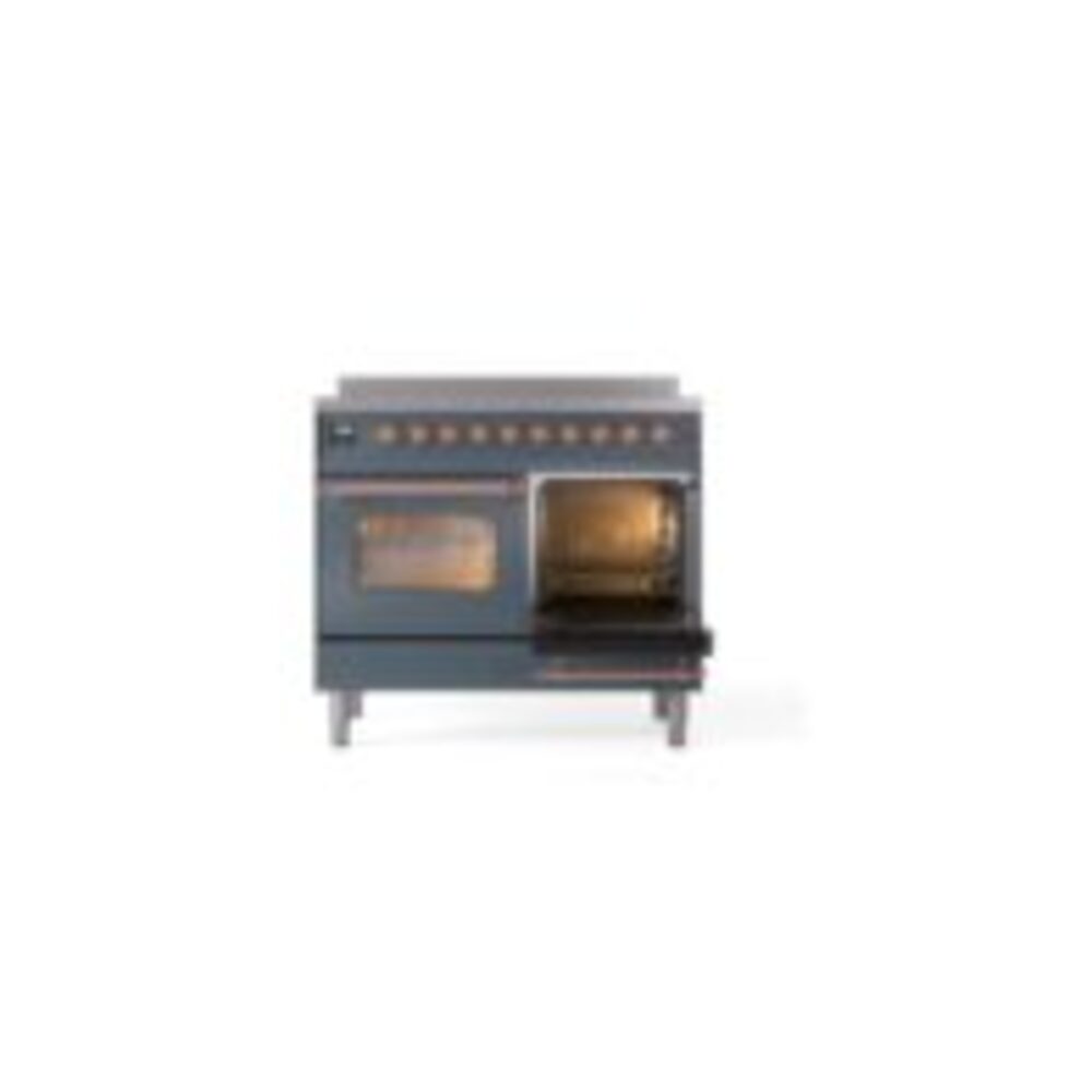 ILVE Nostalgie II 40" UPDI406NMPBGP Induction Range, side oven door opened
