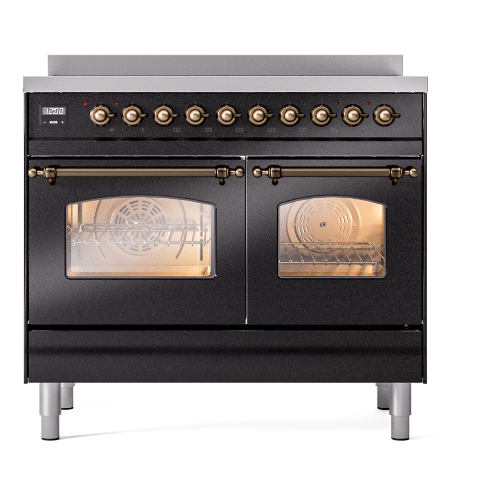 ILVE Nostalgie II 40" UPDI406NMPBKB Induction Range, front view