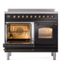 ILVE Nostalgie II 40" UPDI406NMPBKB Induction Range, main oven door opened