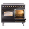 ILVE Nostalgie II 40" UPDI406NMPBKB Induction Range, side oven door opened