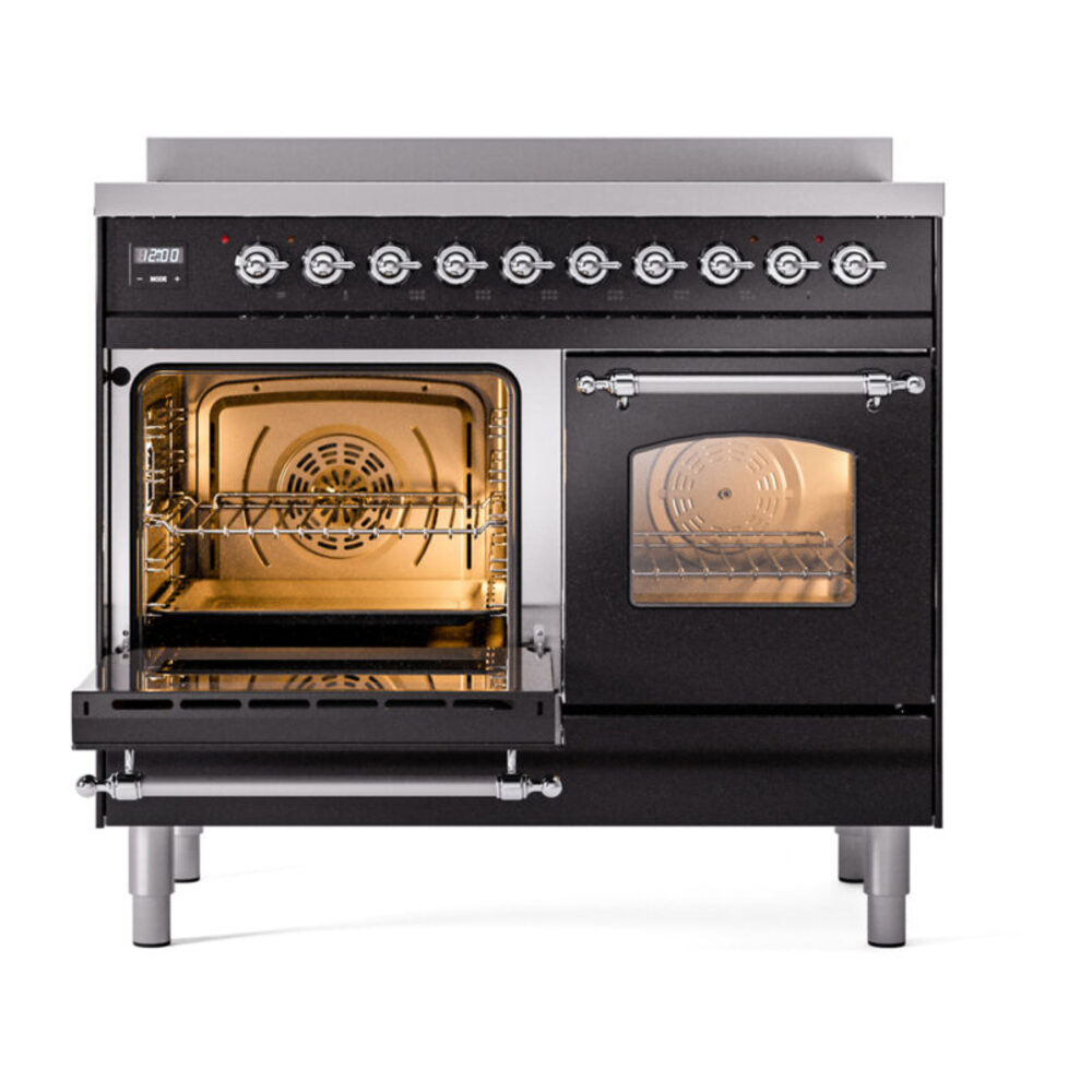 ILVE UPDI406NMPBKC Nostalgie II 40" Induction Range, main oven door opened
