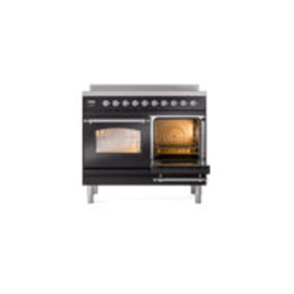 ILVE UPDI406NMPBKC Nostalgie II 40" Induction Range, side oven door opened