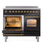ILVE UPDI406NMPBKG Nostalgie II 40" Induction Range, main oven door opened