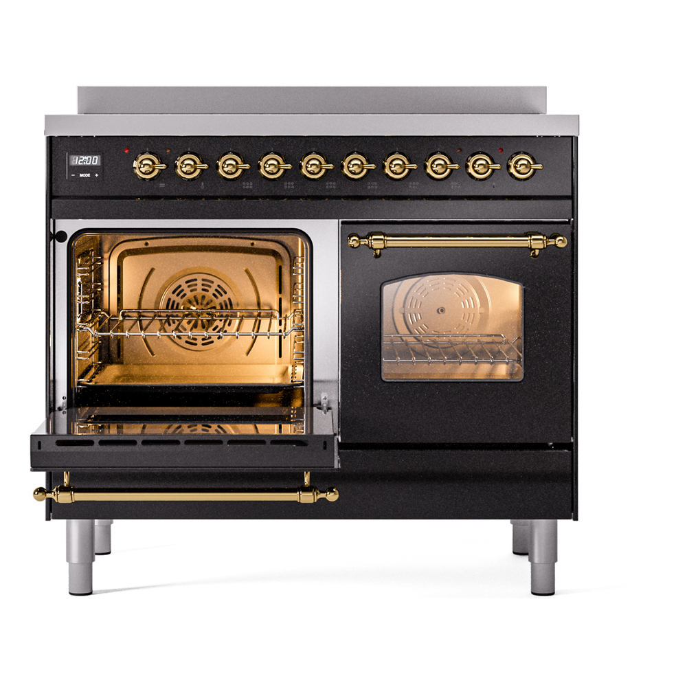 ILVE UPDI406NMPBKG Nostalgie II 40" Induction Range, main oven door opened